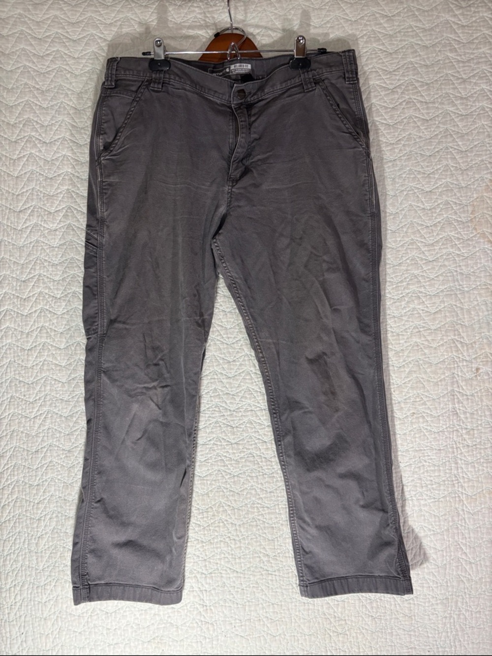 Carhartt Men's Dark Gray Cargo Pants with Side Pocket